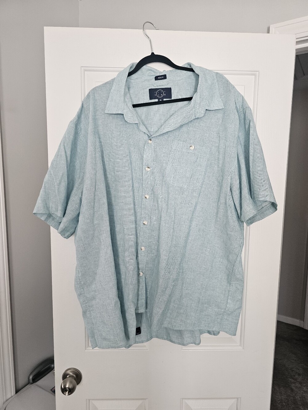 Even Tide Short-Sleeve Button-Up Shirt Size 3XL